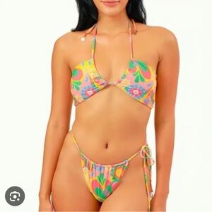 Blackbough Yellow and Pink Floral Bikini